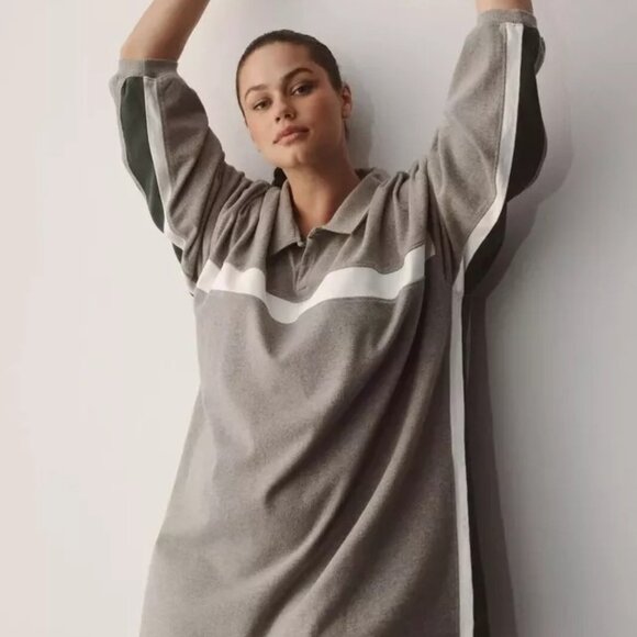 Gola x Anthropologie Team Jersey Mini Dress Floral Graphic Striped XS NWT 276507 - Picture 4 of 12